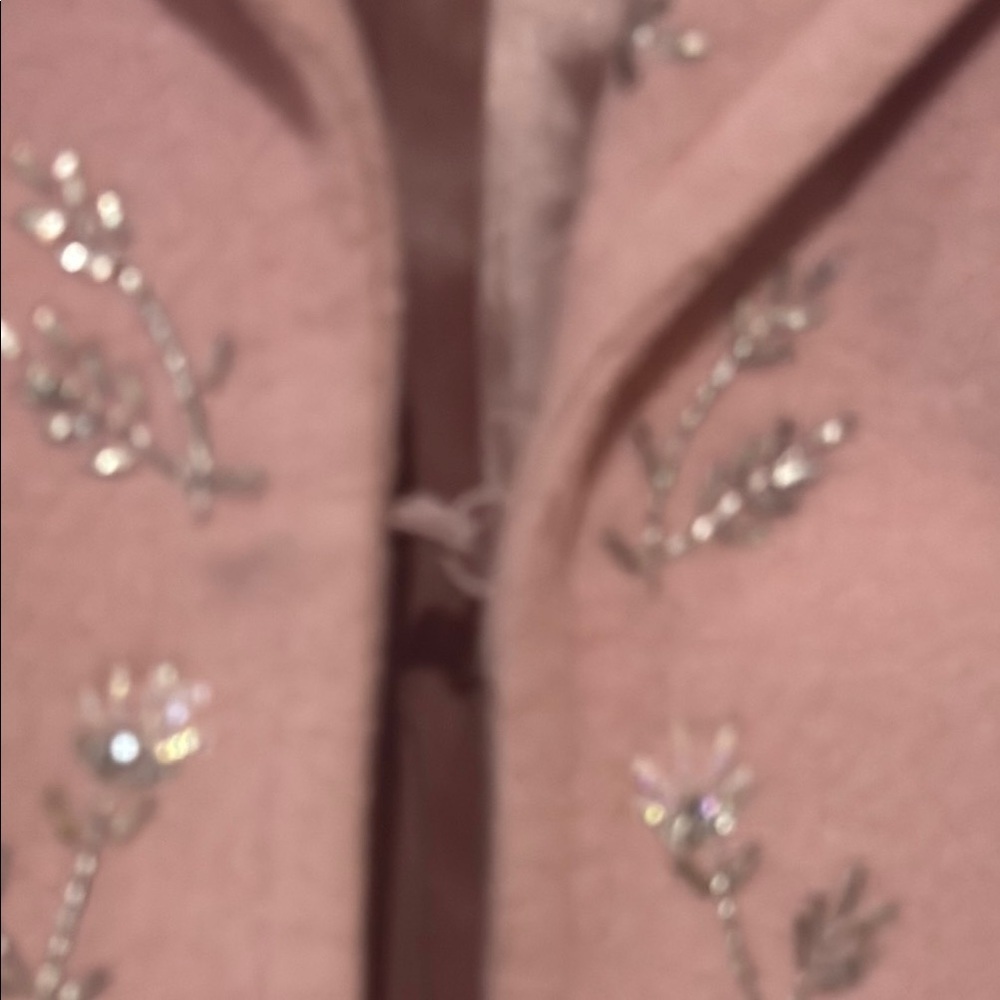 Vintage y2k Karen Kane Pink Blazer with Metallic Embellishments Sz large - Picture 6 of 14